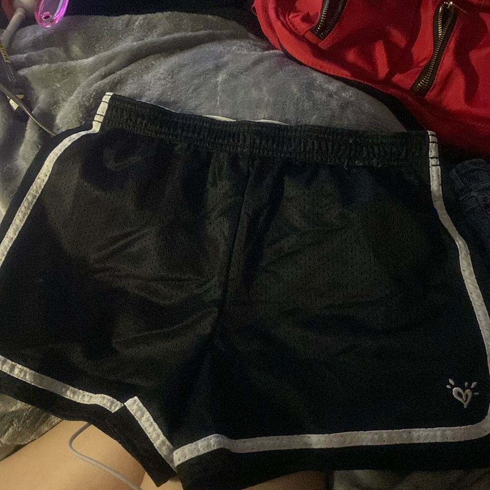 Black and white shorts